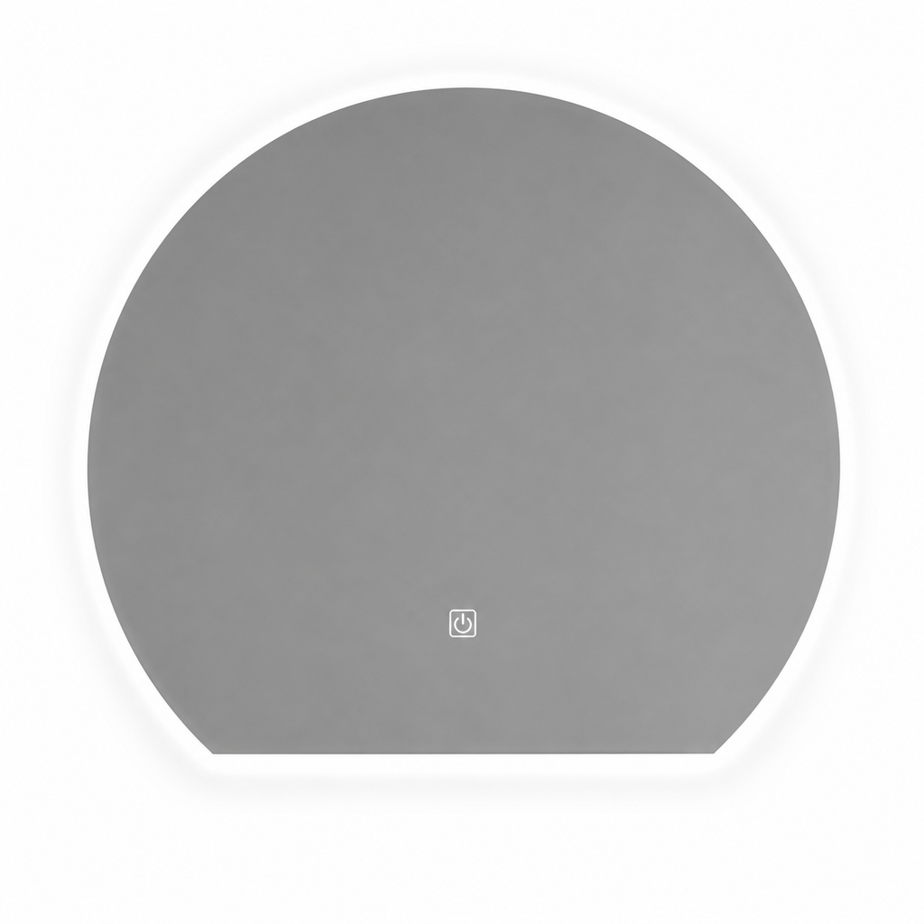 LED Bathroom Mirror 0796-80 – Arched Top, Perimeter Backlight, Touch Switch, 750×650 mm